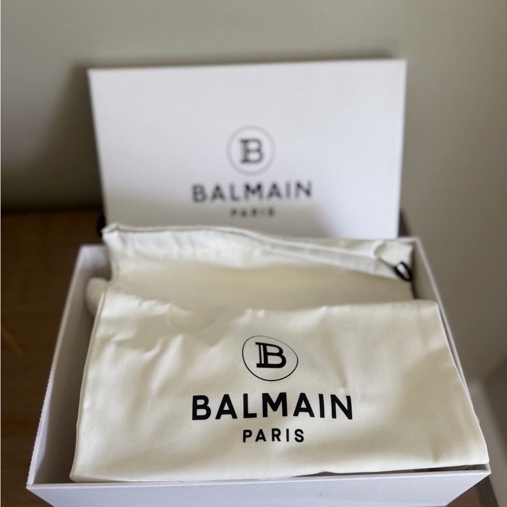 Balmain Paris Luxury Shoe Box and Dust Storage Bag Set
